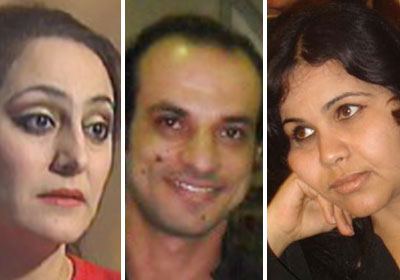 الشعراء : نجاة علي، و محمد منصور، و غادة نبيل